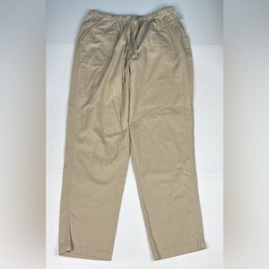 Essentials by Maggie Women's 14W 16W Pants Khaki Brown New Tags Comfort Cotton